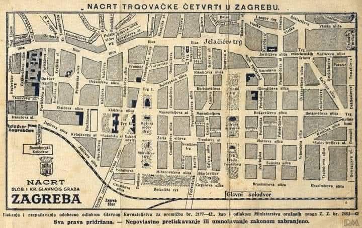 Nacrt trgovačke četvrti u Zagrebu
